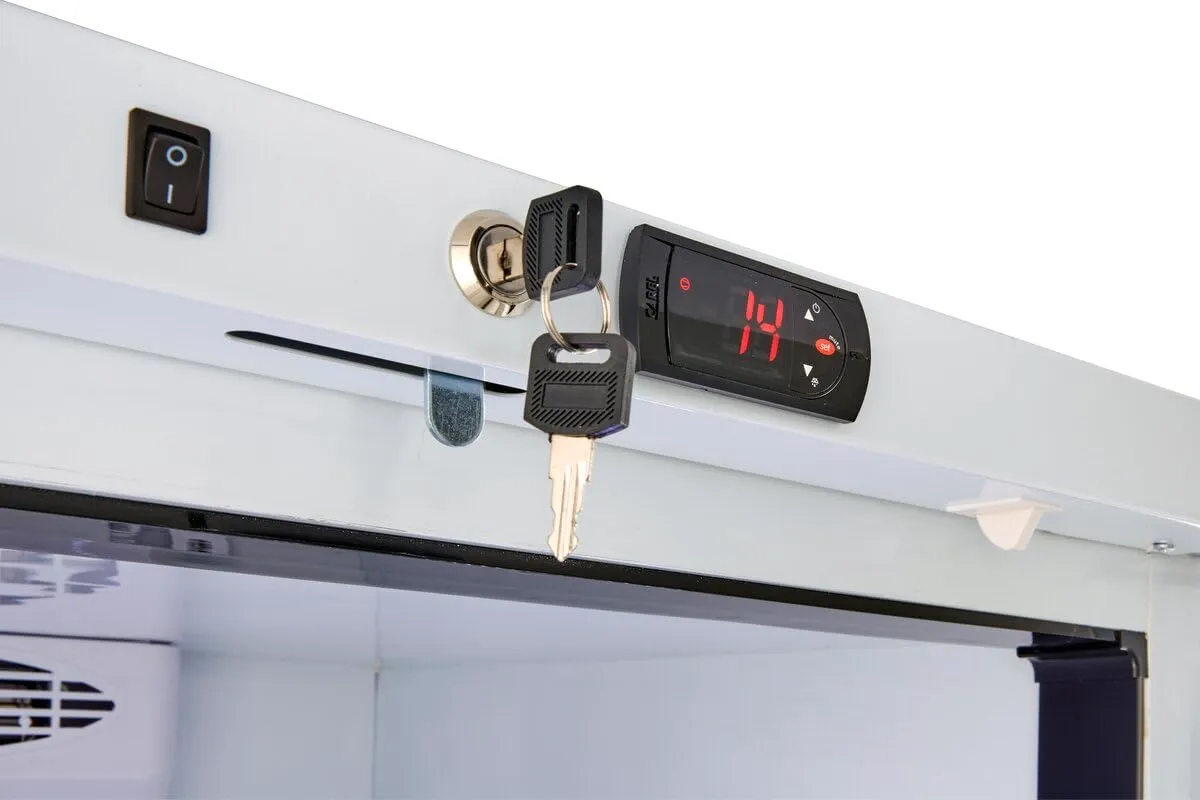 GastroHero Eco 590 Lagerkühlschrank Glastür 590 Liter