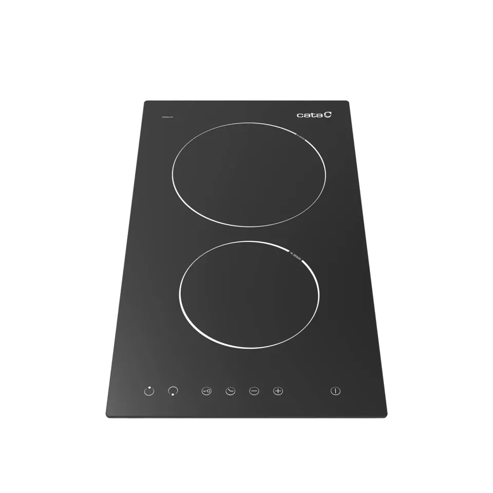 CATA T 3102 BK Glaskeramik-Kochfeld 30 cm Schwarz 2 Zonen