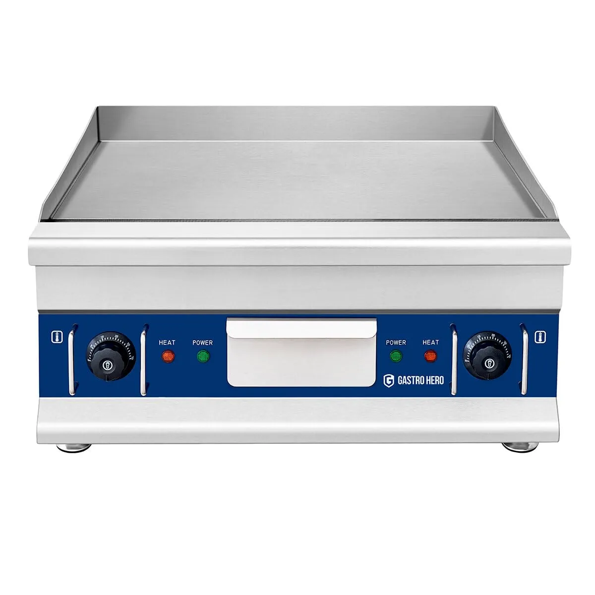 GastroHero GPE600F Grillplatte glatt 5 kW 2 Zonen