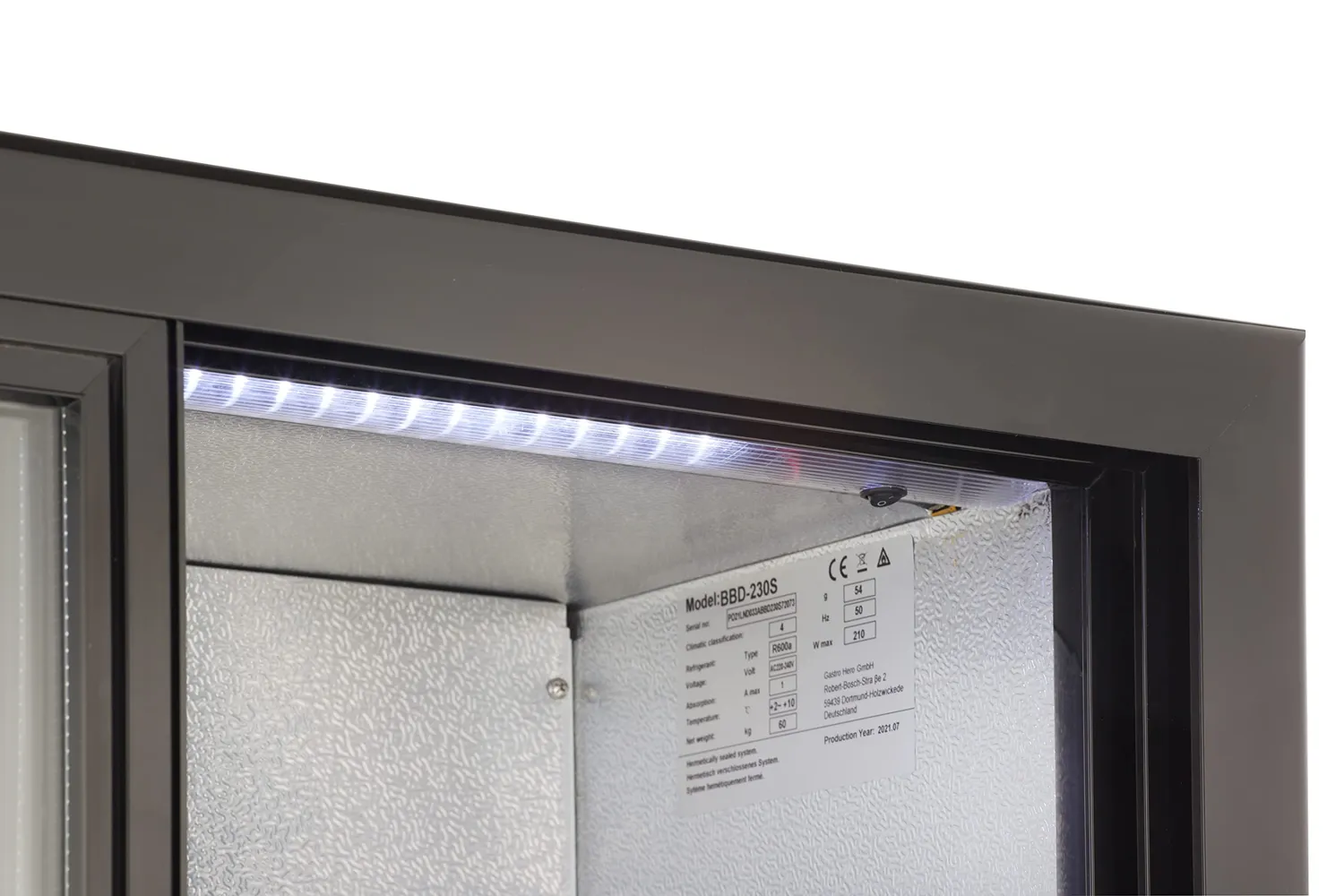 GastroHero ECO 208 Barkühlschrank 218 L schwarz