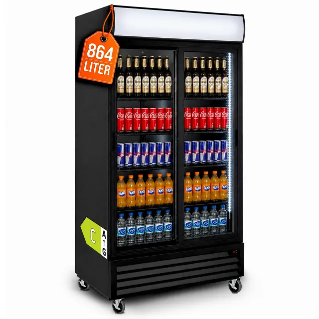 GastroHero GKS-1000ST Getränkekühlschrank 864 L 2-türig