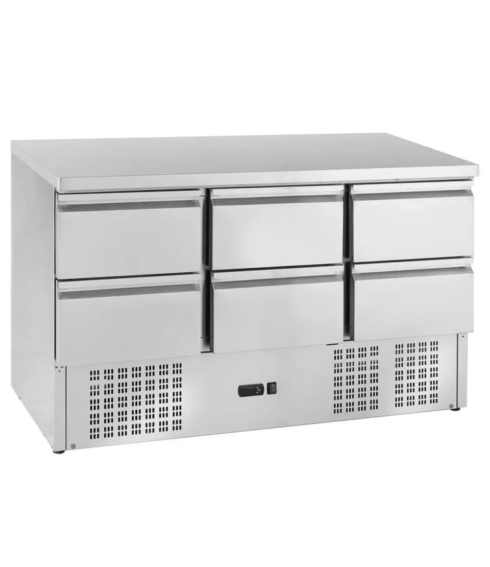 GastroHero SH903-6D Kühltisch 368 L 6 Schubladen