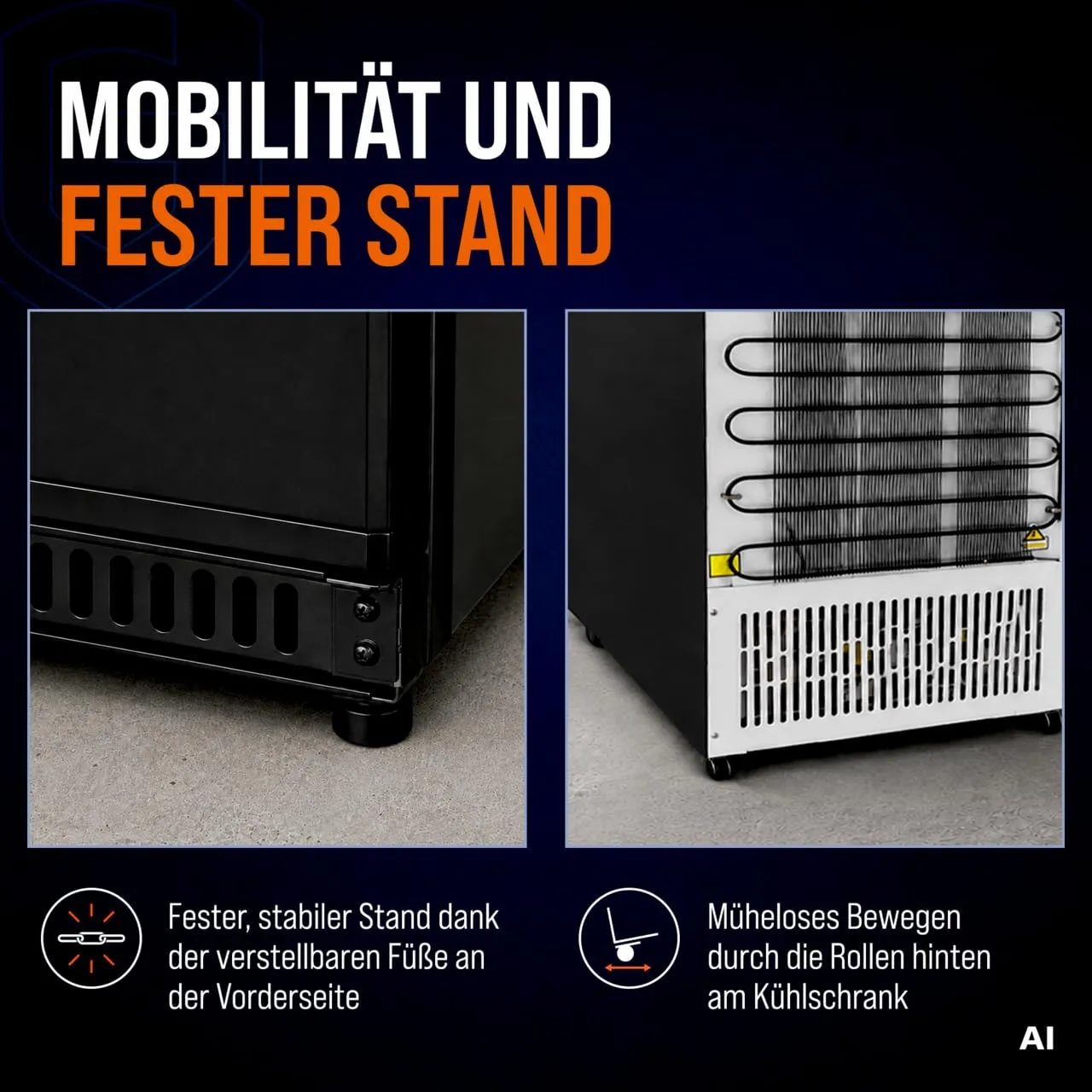 GastroHero ECO LKSE600BA Bierkastenkühlschrank 562 L schwarz
