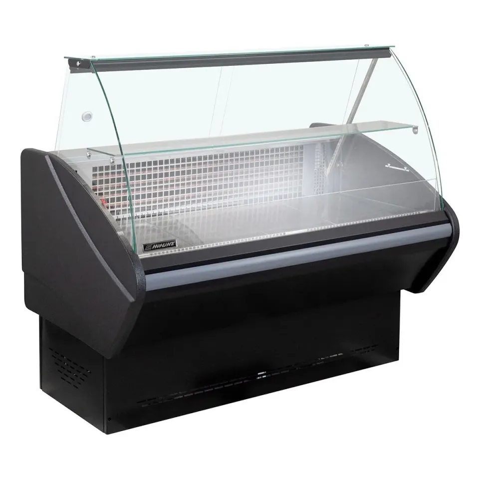 GastroHero RHEA Kühltheke 1340 mm schwarz LED Unterbau