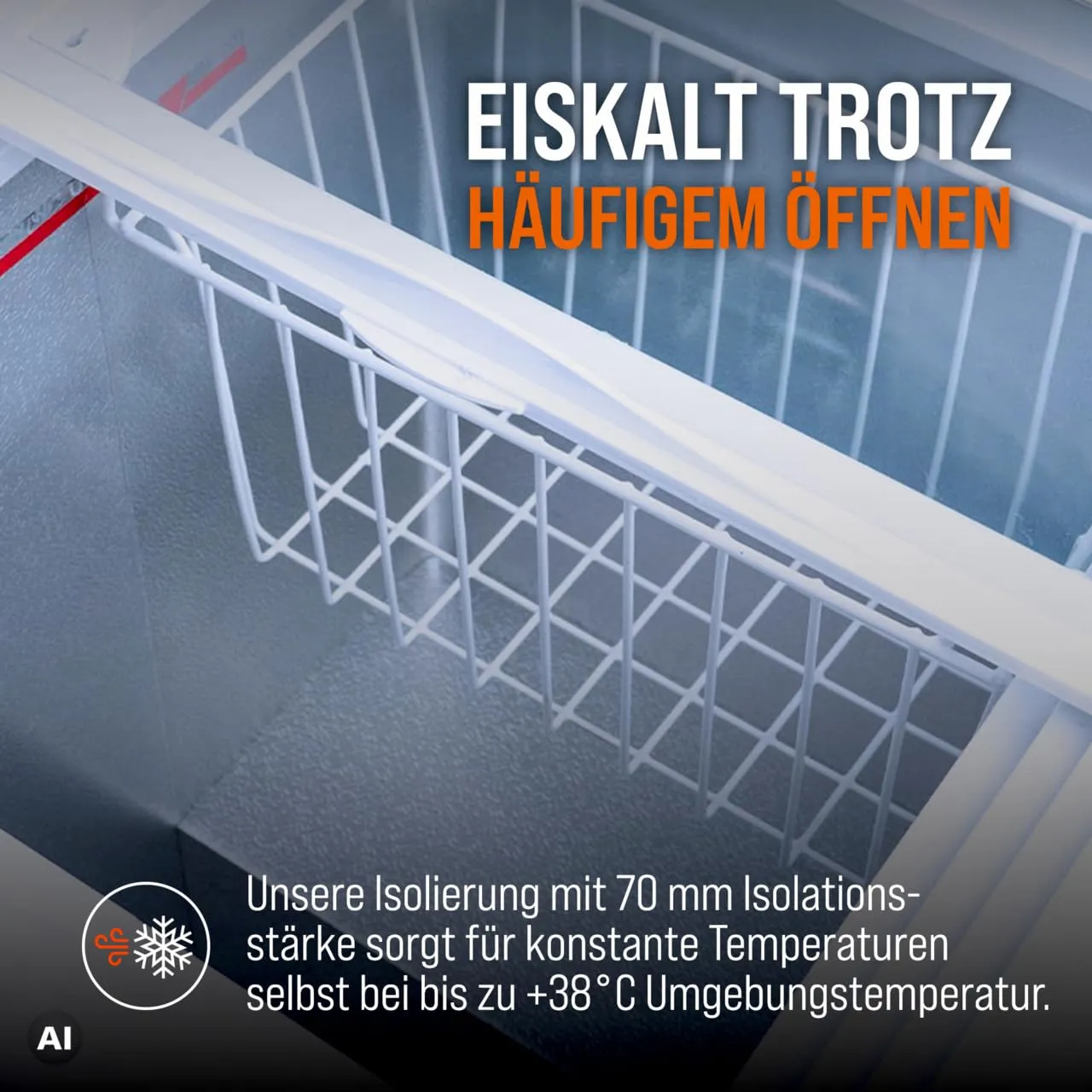 GastroHero ECO 100 Gefriertruhe 97L -18 bis -22°C