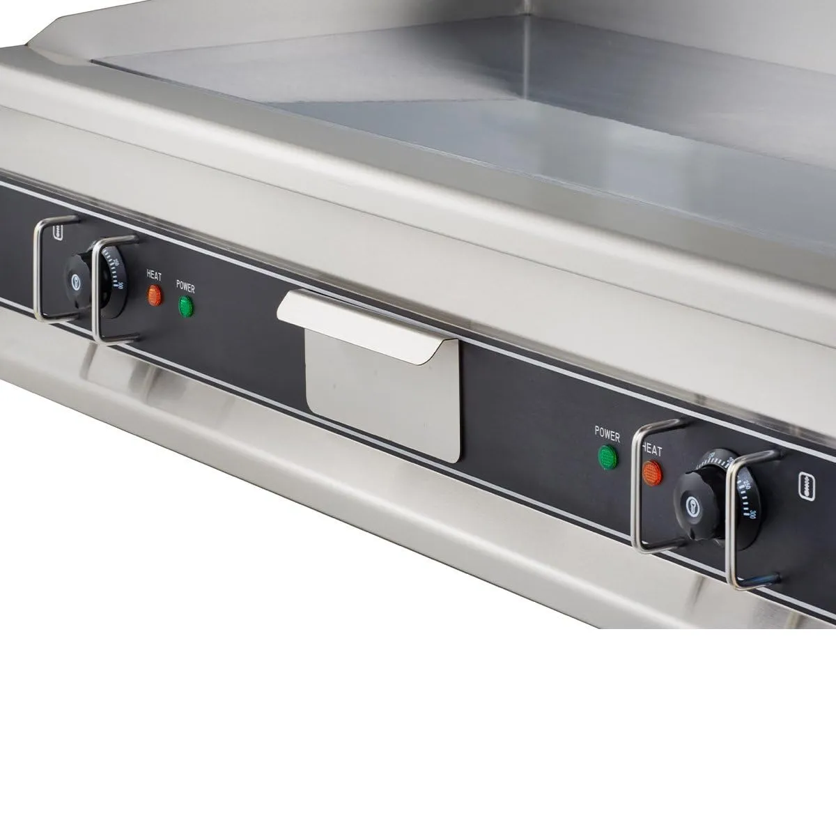 GastroHero Eco Grillplatte Elektro 99,8 cm glatt verchromt