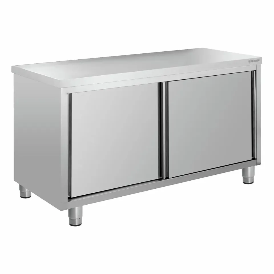 GastroHero Eco 12x6 Arbeitsschrank ohne Aufkantung Edelstahl
