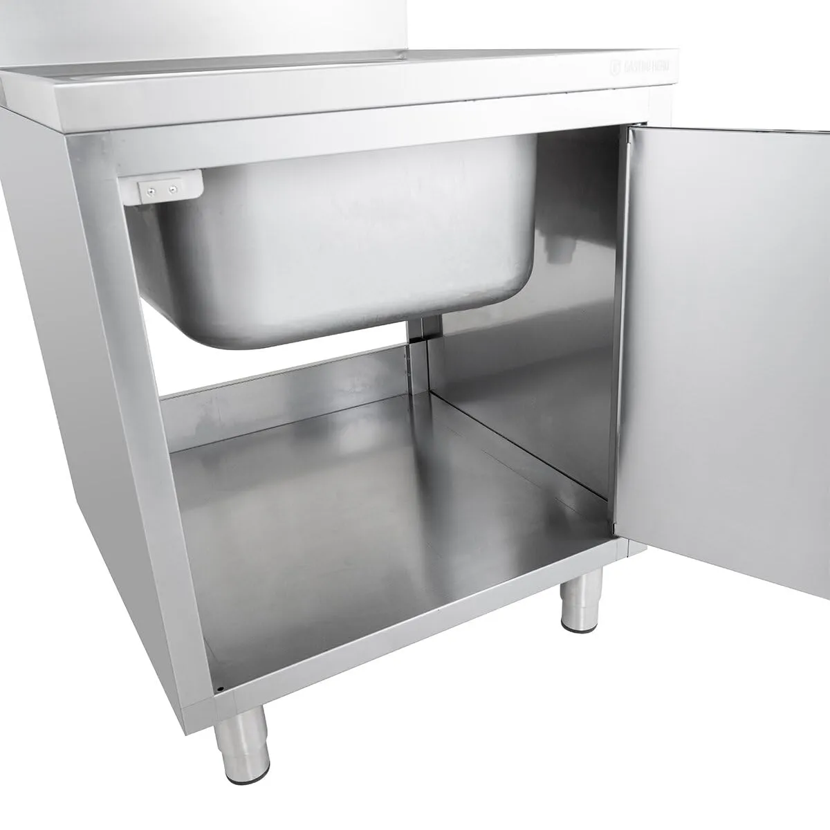 GastroHero Eco Spülschrank 60x60 mit Becken Edelstahl