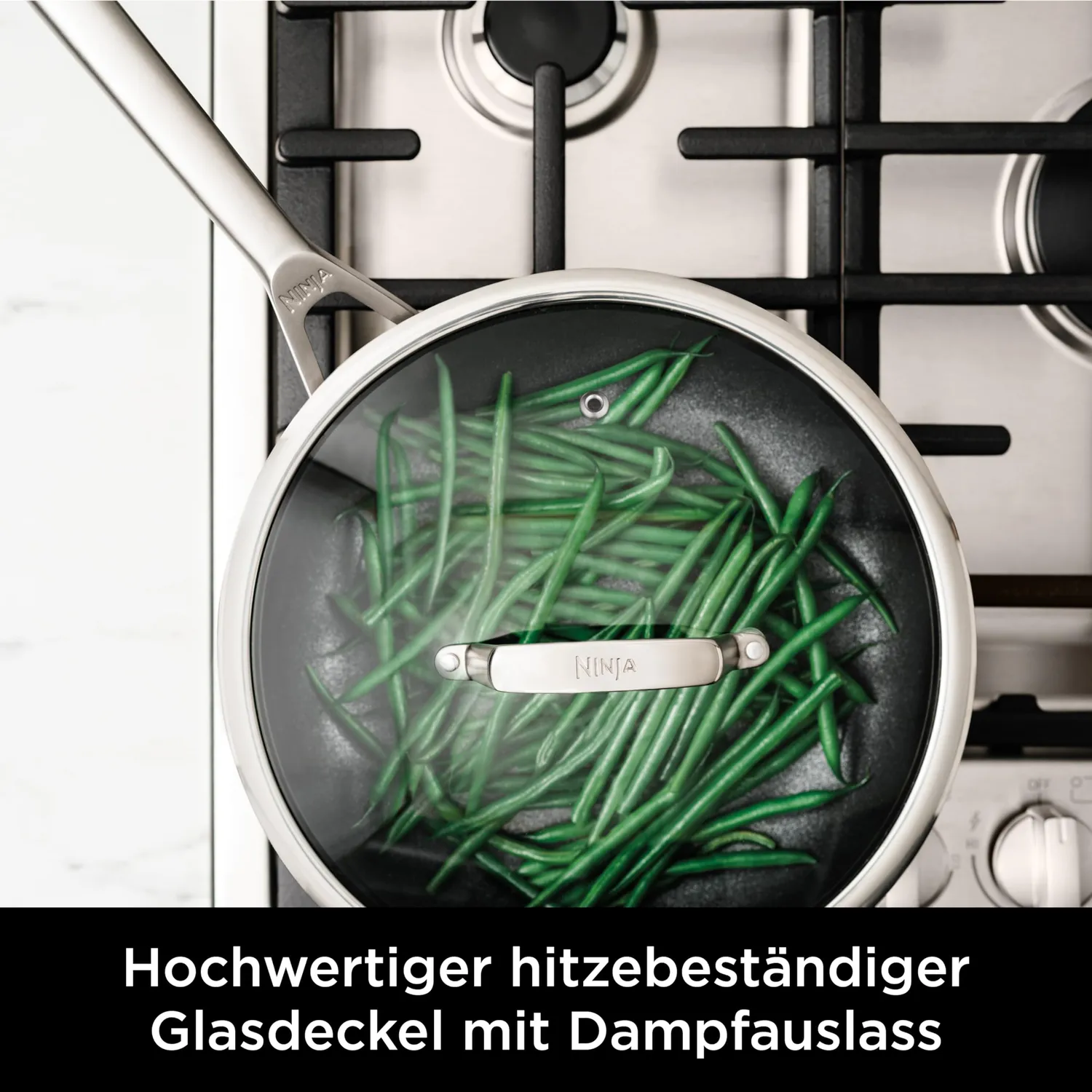 Ninja Foodi ZEROSTICK C60024EU Bratpfanne 24 cm Edelstahl antihaft