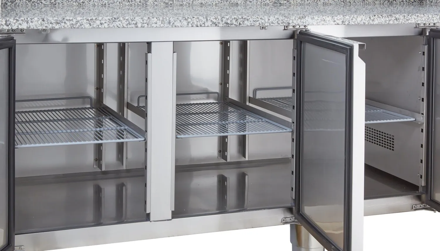 GastroHero PZH3600TN Pizzatisch 580 L Granit 3-türig R290