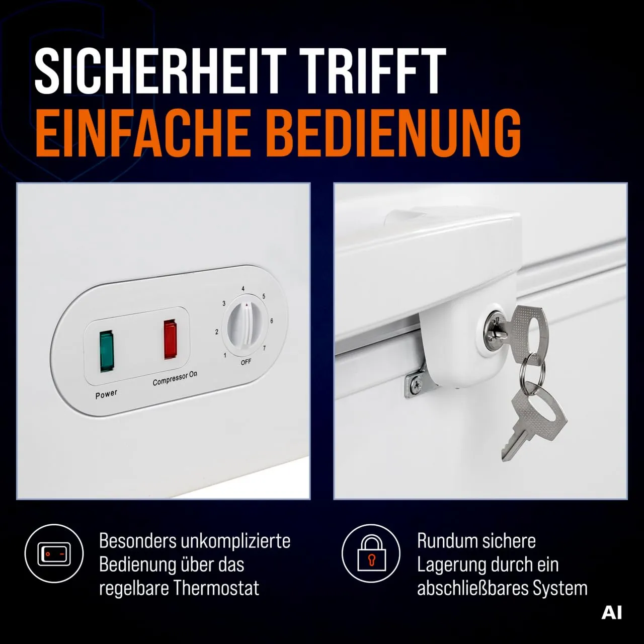 GastroHero ECO 650 TKTE650 Tiefkühltruhe 550 L abschließbar