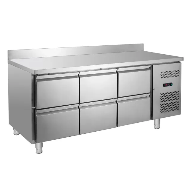 GastroHero GNH3260TN Kühltisch 6 Schubladen Edelstahl