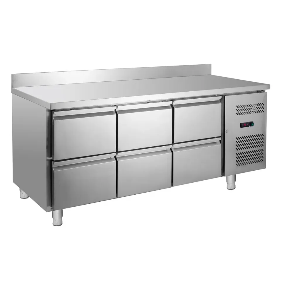 GastroHero GNH3260TN Kühltisch 6 Schubladen Edelstahl