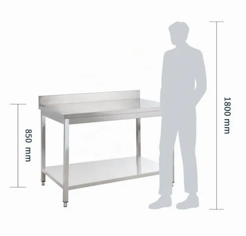 GastroHero YATS106A Arbeitstisch 100x60 Edelstahl