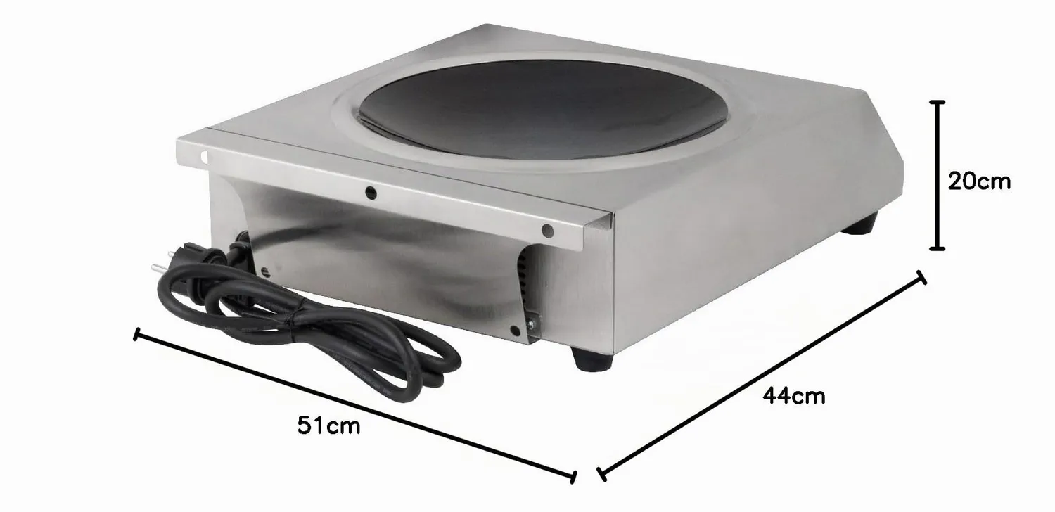 GastroHero Wok Induktionskochfeld 3500 W 260 mm Touch