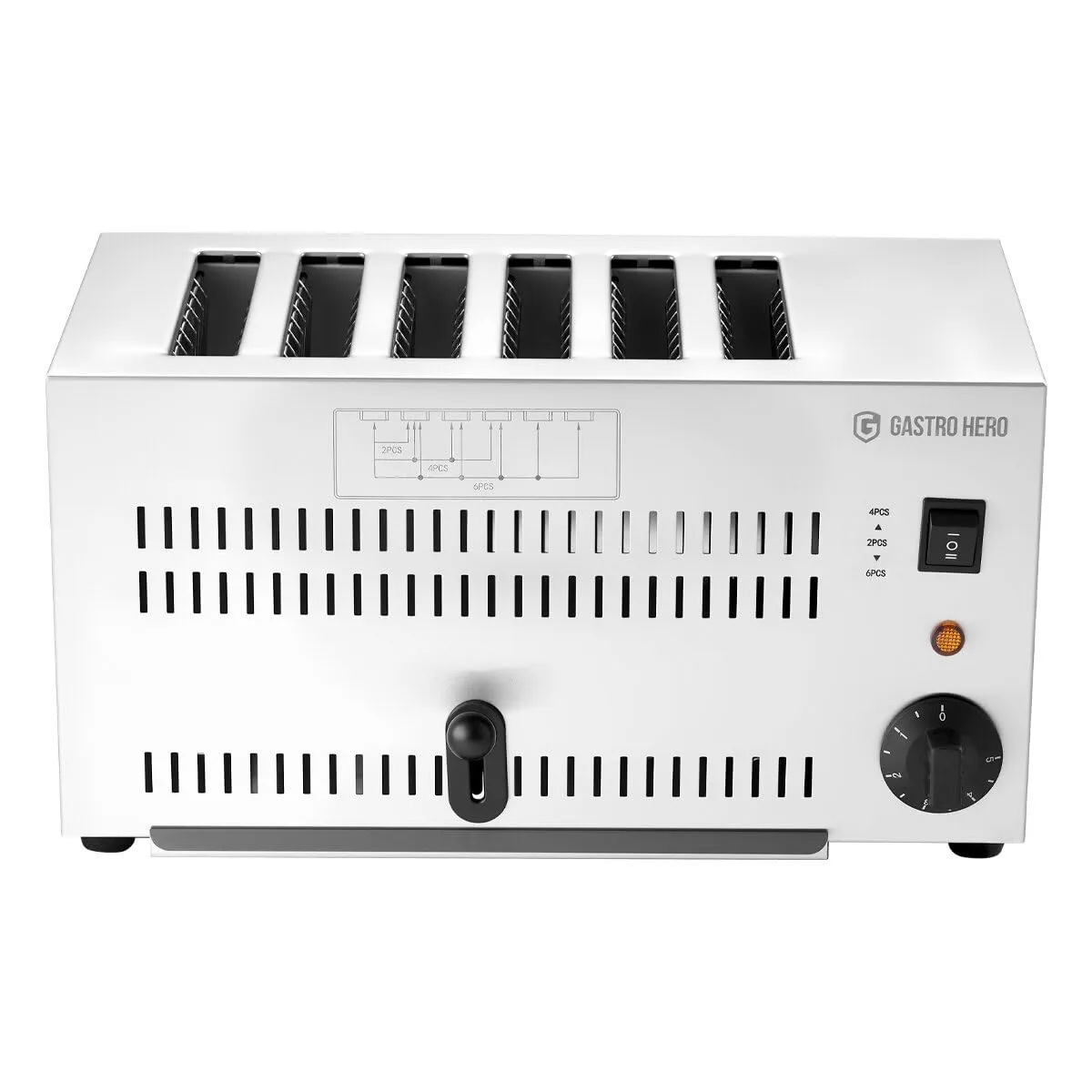 GastroHero ET6M Toaster Schlitztoaster 6 Scheiben Edelstahl