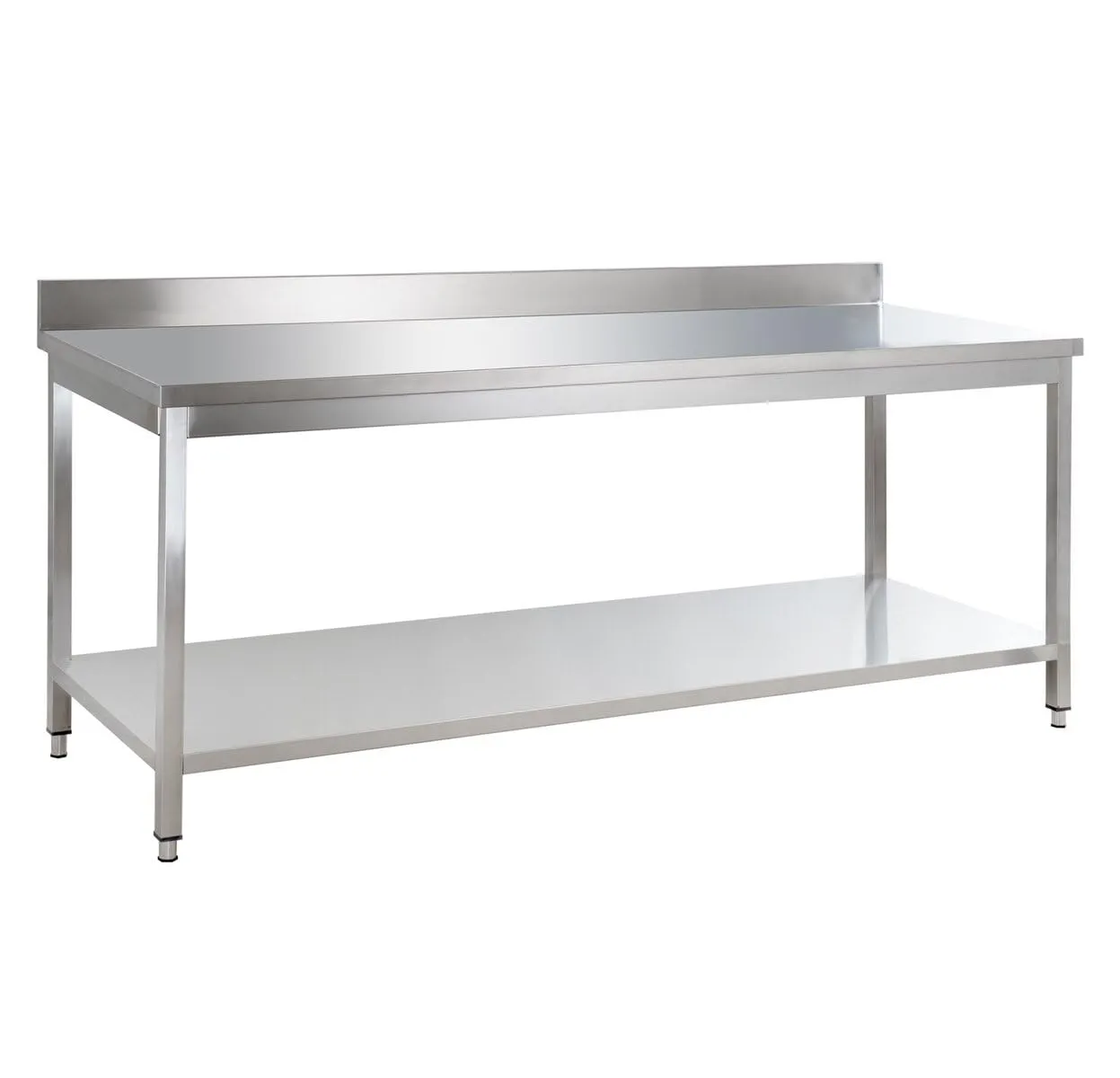 GastroHero Arbeitstisch Edelstahl 100x60 ohne Aufkantung