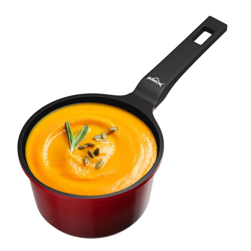 HOMELUX 14cm Stieltopf 0,98L kirschrot antihaft