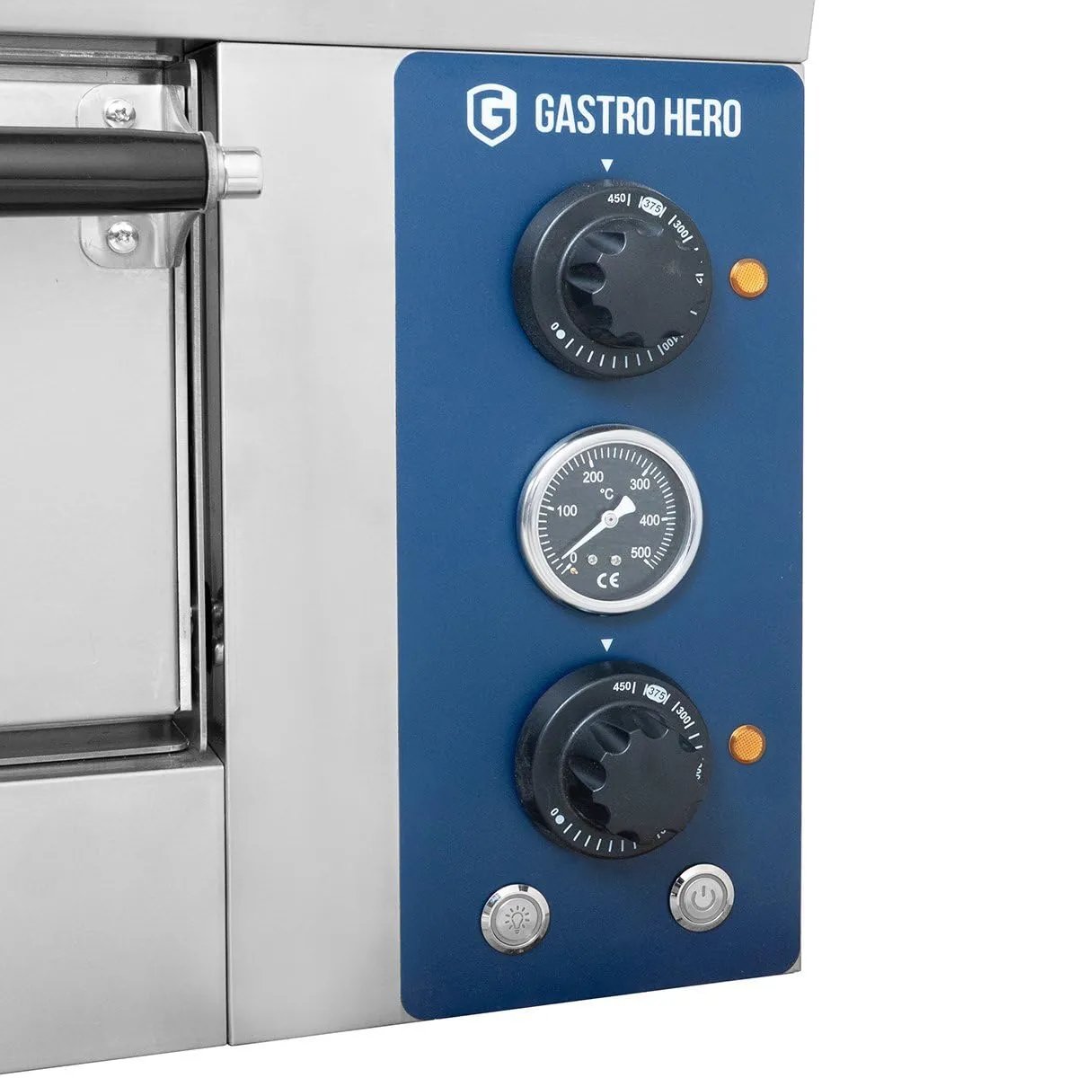 GastroHero ECO PZO-ECO4 Pizzaofen 4x34cm Schamotte 450°C