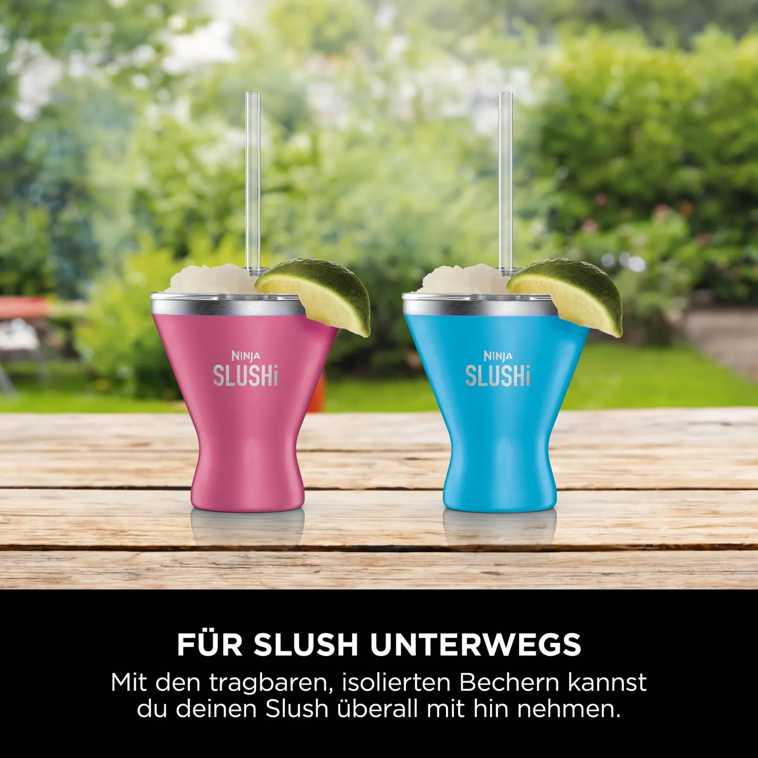 Ninja SLUSHi Cocktailbecher 2er 295 ml Pink-Hellblau