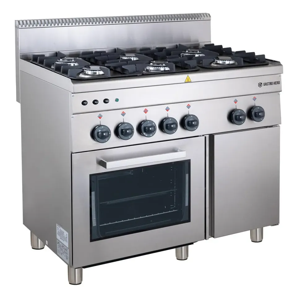 GastroHero Serie 600 Gasherd 100/60 19,6 kW 6-flammig