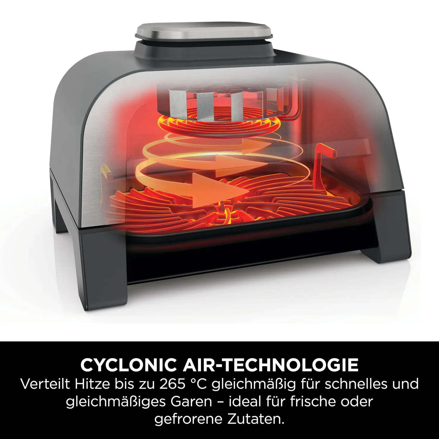 Ninja MAX 6-in-1 Heißluftfritteuse 3,8 L Schwarz mit Thermometer