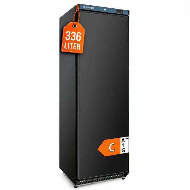 GastroHero LTSE400B Lagertiefkühlschrank 336 L schwarz -23°C
