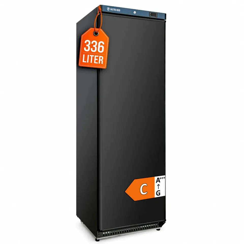 GastroHero LTSE400B Lagertiefkühlschrank 336 L schwarz -23°C