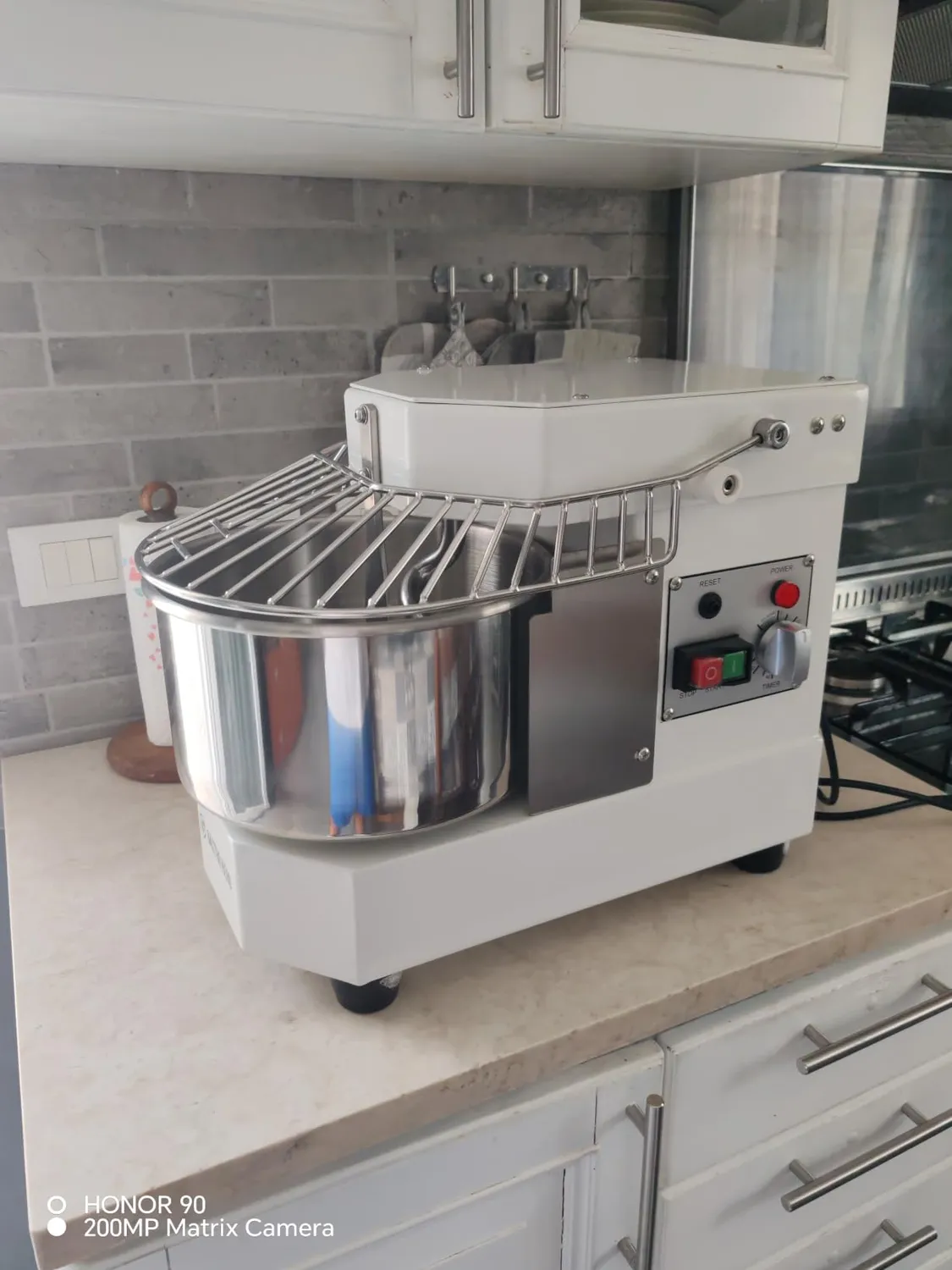 GastroHero TKM-ECO8 Teigknetmaschine 8L Weiß fester Kopf