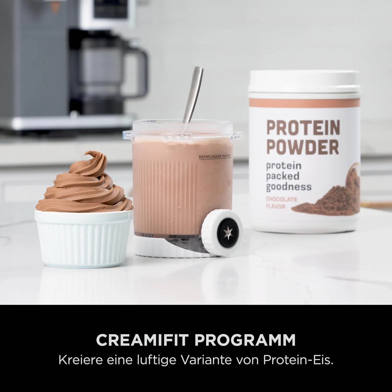 Ninja CREAMi Scoop & Swirl Eismaschine platinsilber