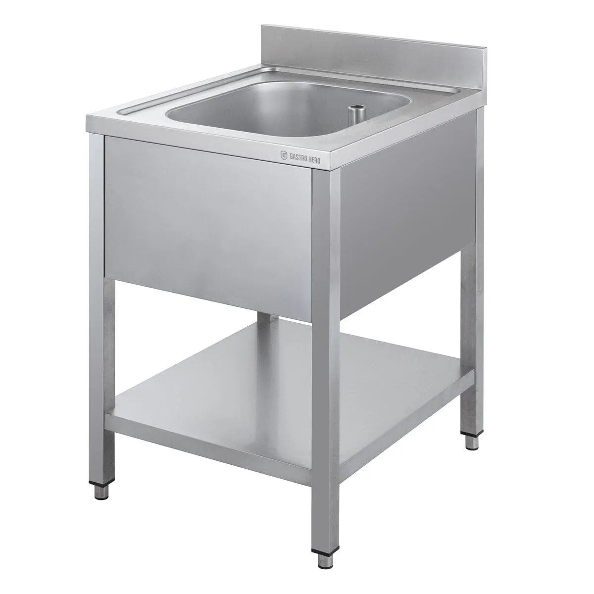 GastroHero ECO Spültisch 60x70 cm 1 Becken mittig