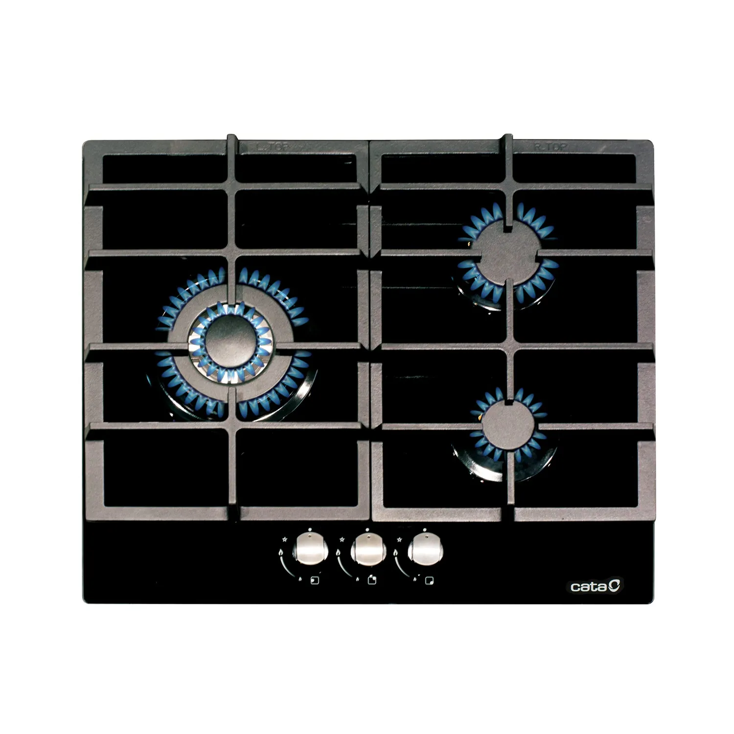 Cata CCI 6021 BK Gaskochfeld 59cm 3-flammig Glas schwarz 6,25kW