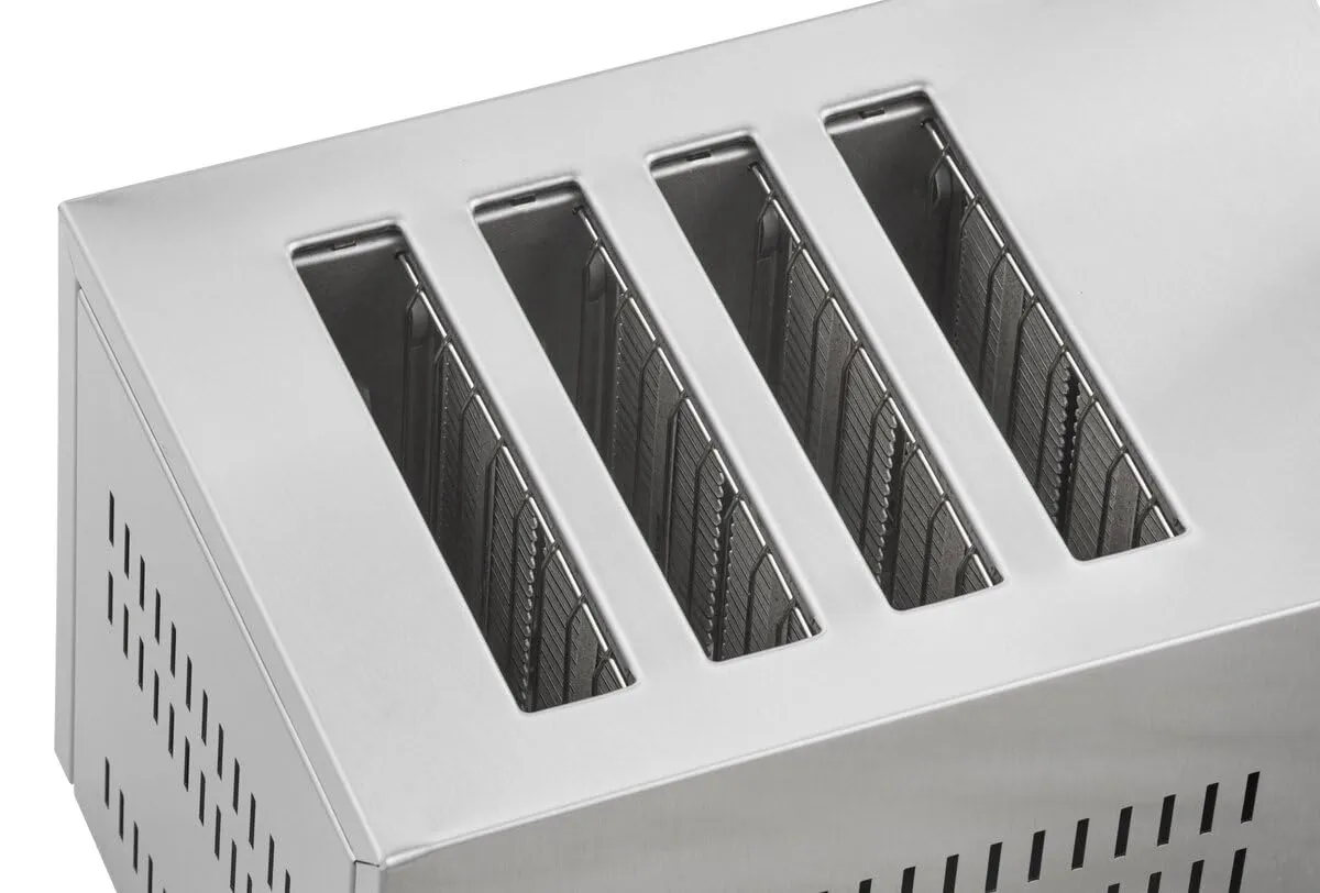 GastroHero Toaster Schlitztoaster 4 Schlitze Edelstahl 1,85 kW