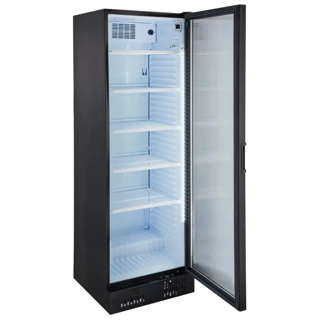 GastroHero Profi 382 Getränkekühlschrank 382 L schwarz