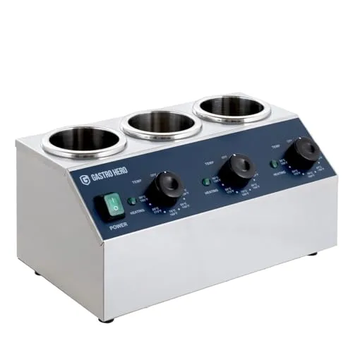 GastroHero SWE3F Saucenwärmer 3x 1 L Edelstahl