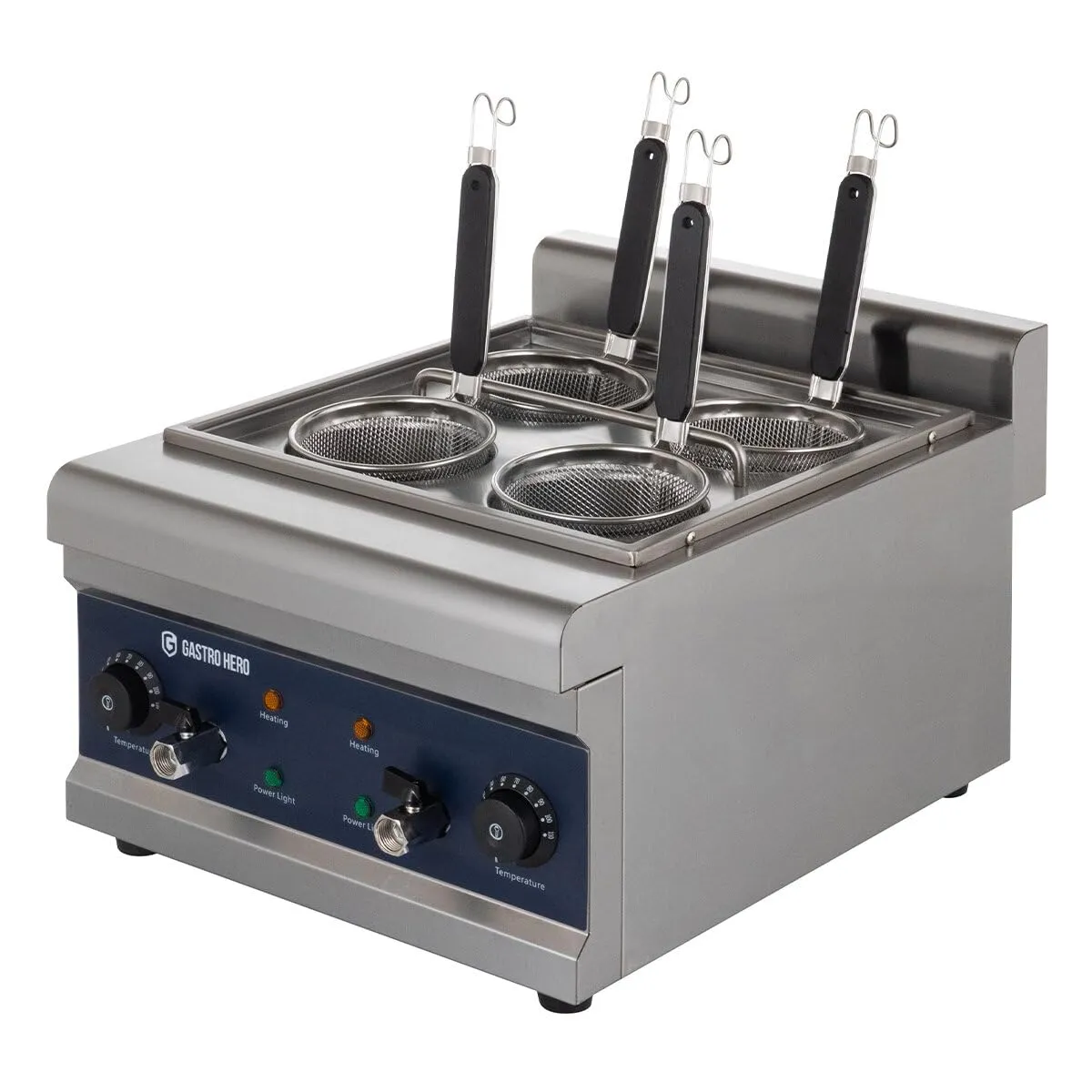 GastroHero ENK4 Nudelkocher 4 Siebe 16,5 L Edelstahl