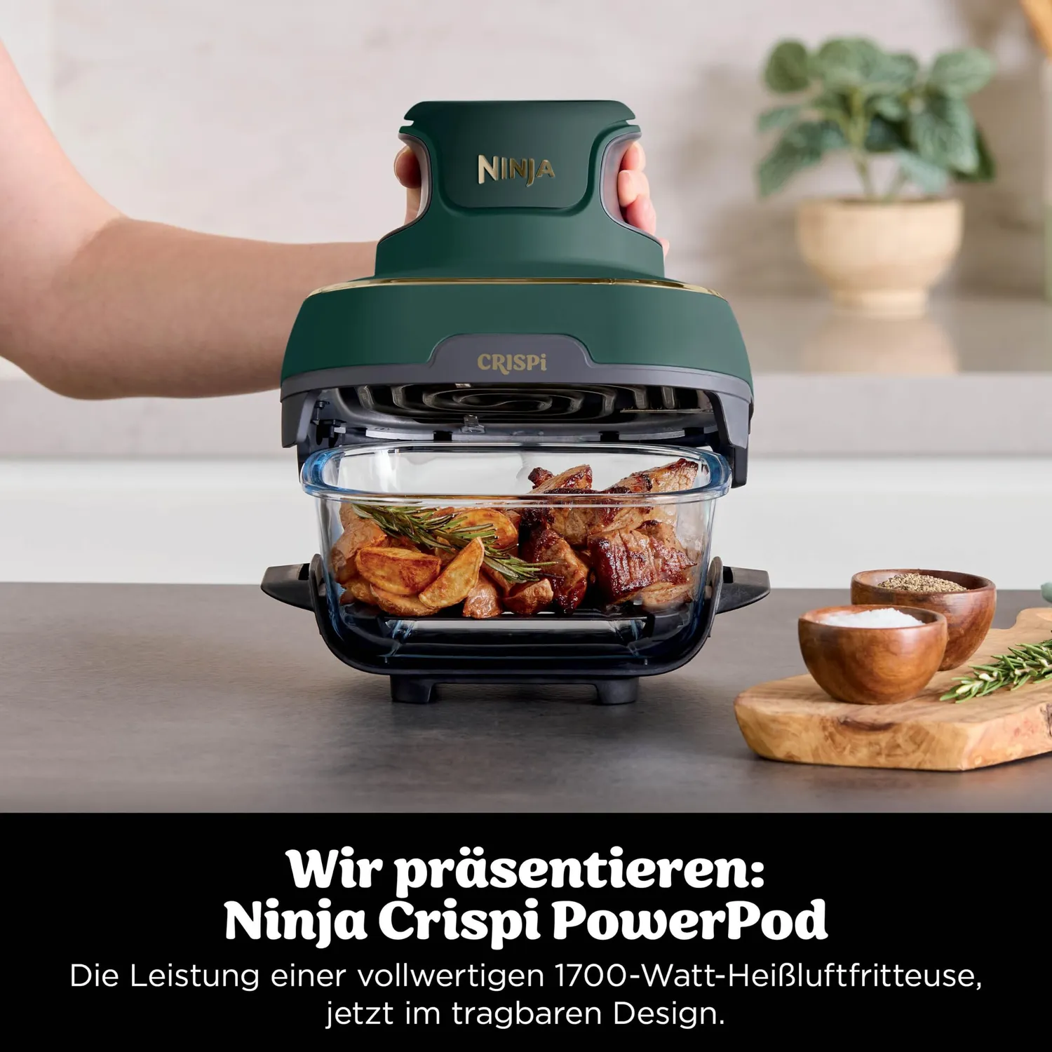 Ninja CRISPi FN103EUGN Heißluftfritteuse 3,8L Grün