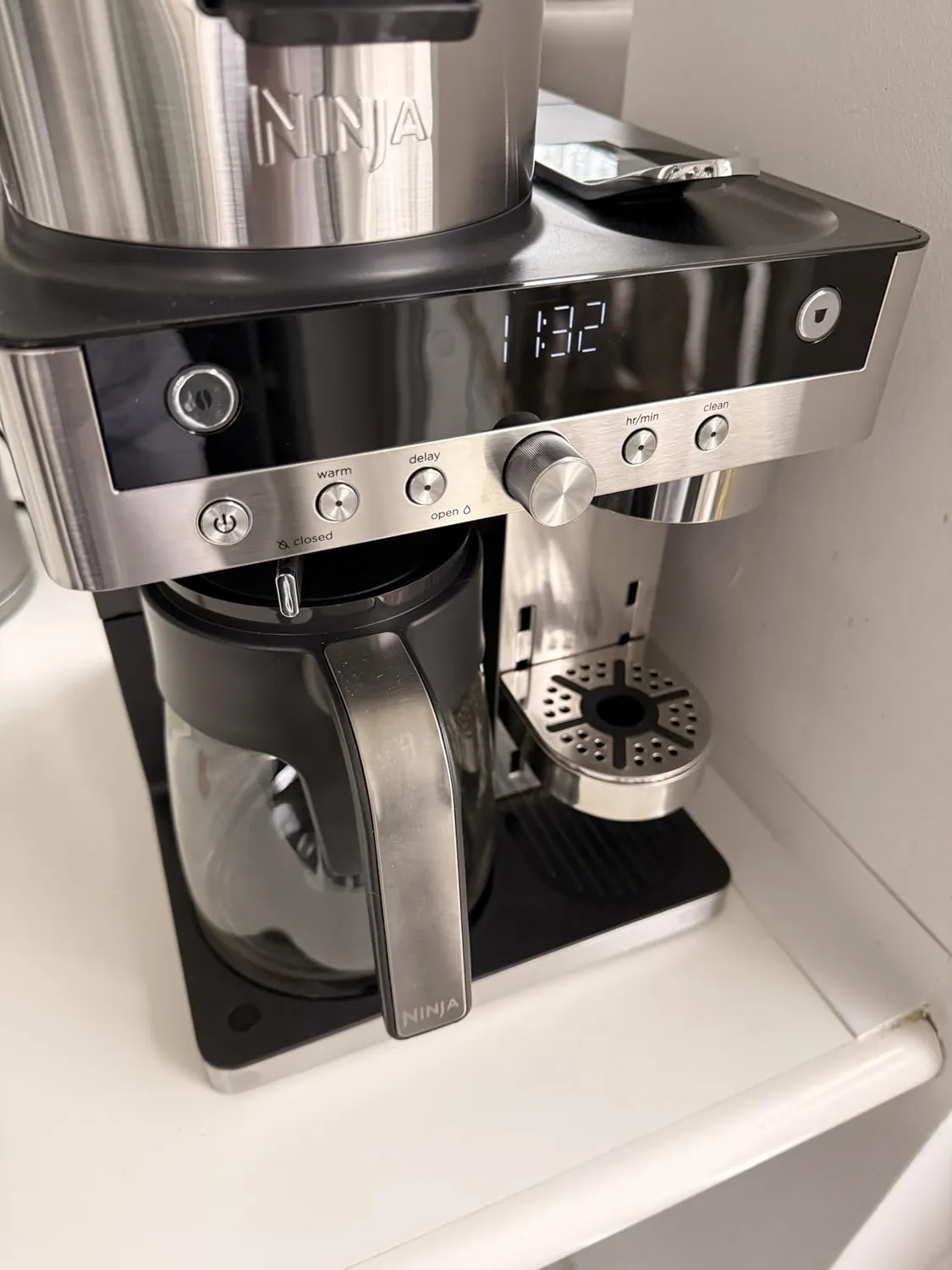 Ninja Prestige 2-in-1 Kaffeemaschine Grau-Metall 1,8 l Milchaufschäumer