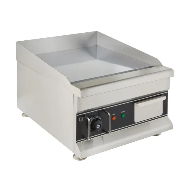 GastroHero Elektro Grillplatte 410x425 glatt 2,5 kW Edelstahl