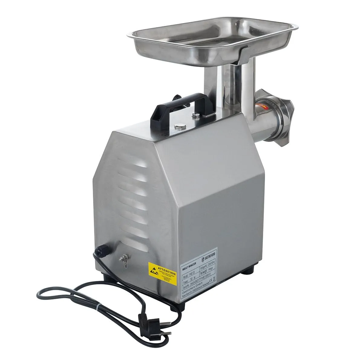 GastroHero Fleischwolf FWE120 Edelstahl 120kg/h