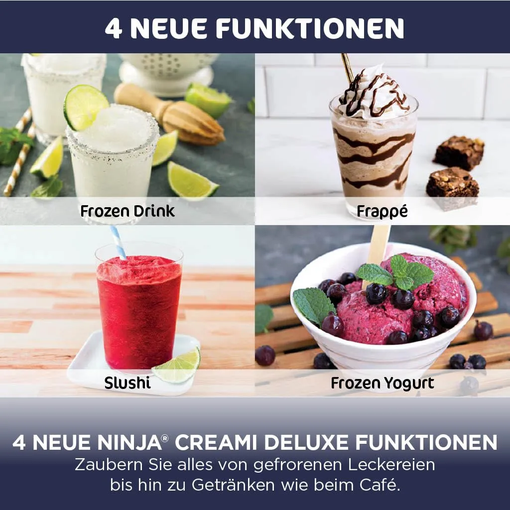 Ninja CREAMi Deluxe Eismaschine 2x710 ml Stone Gold 10in1