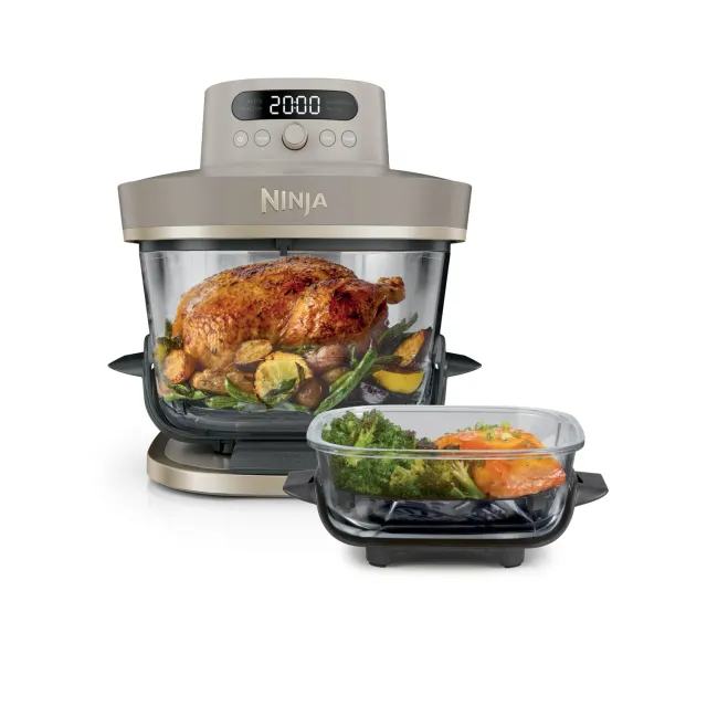 Ninja CRISPi PRO XL Heißluftfritteuse 5,7 L Stone Gold Glas