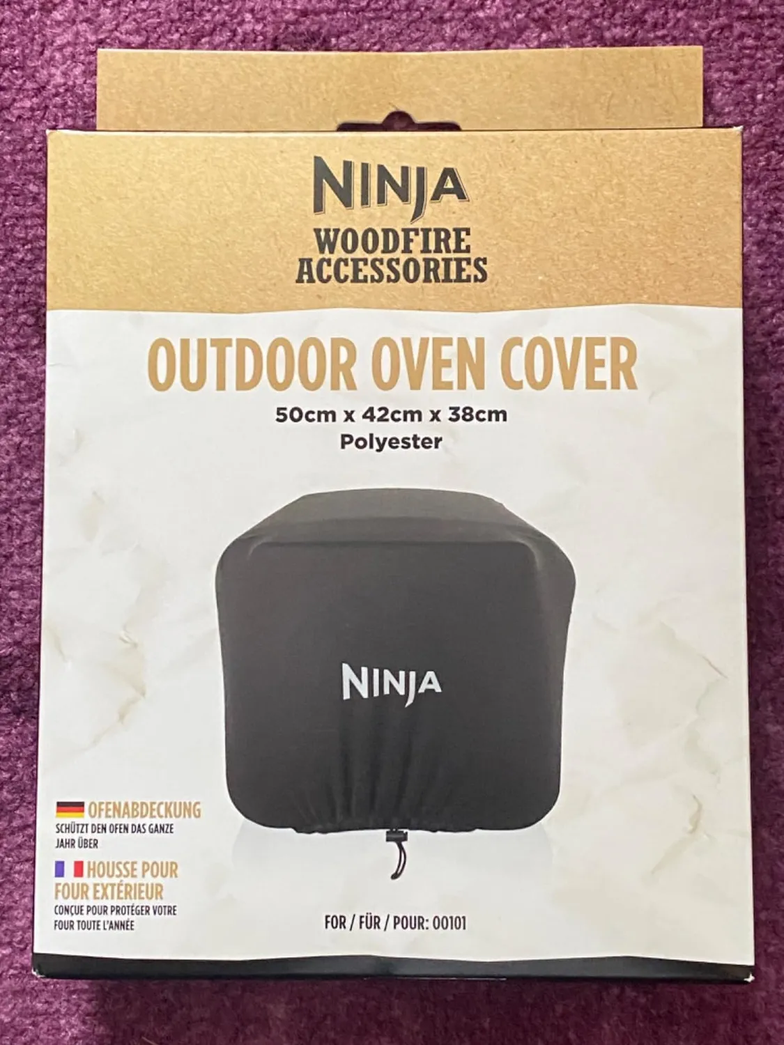 Ninja Woodfire Grillabdeckung Schwarz wasserfest OO101