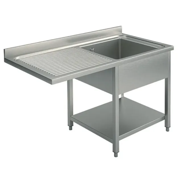 GastroHero Spülzentrum 120x70 Spültisch 1 Becken rechts Edelstahl