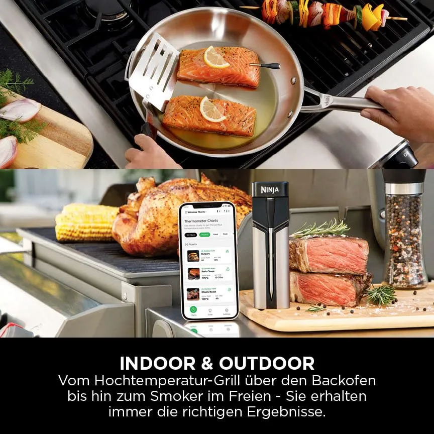 Ninja ProChef WP100EU Bratenthermometer kabellos Bluetooth App