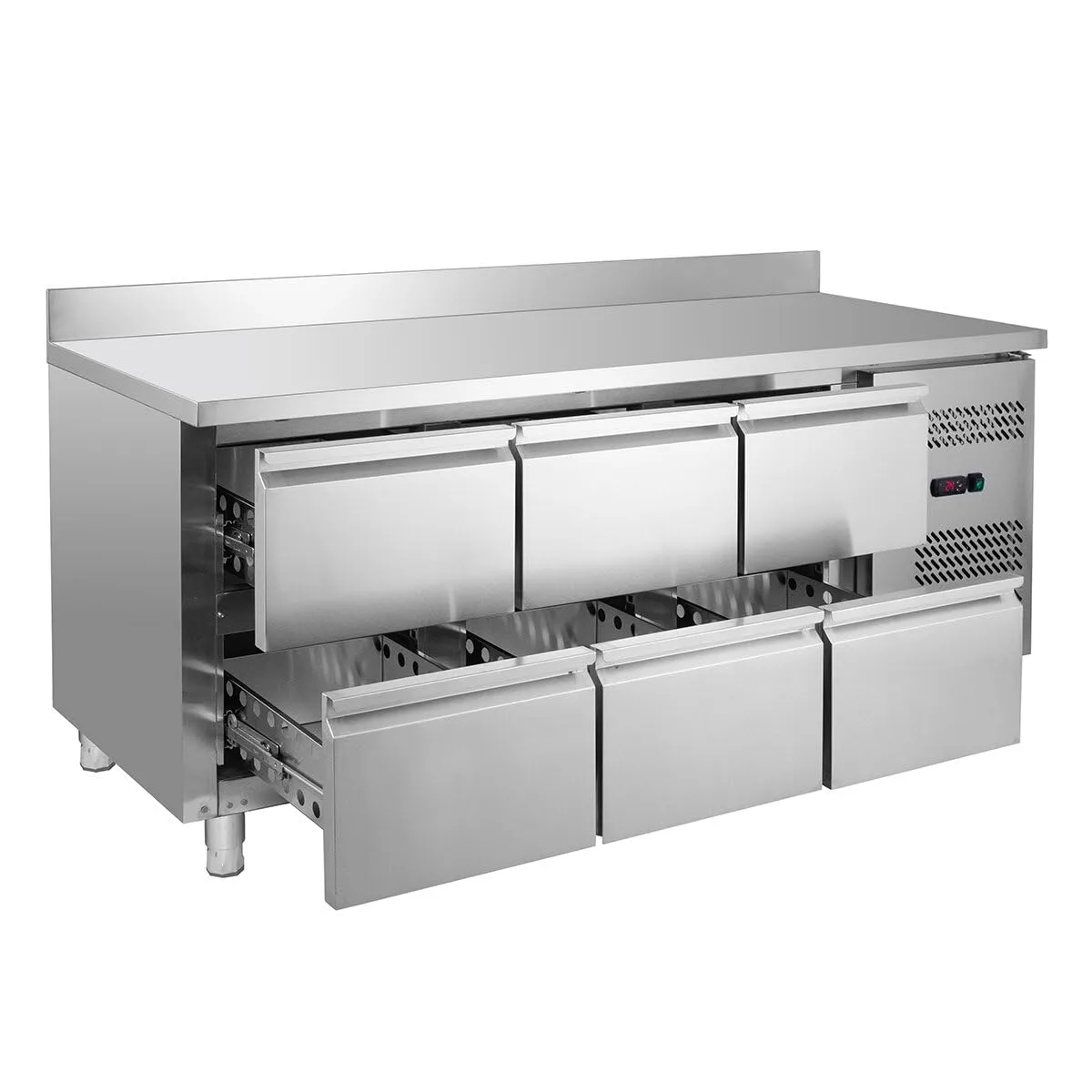 GastroHero GNH3260TN Kühltisch 6 Schubladen Edelstahl