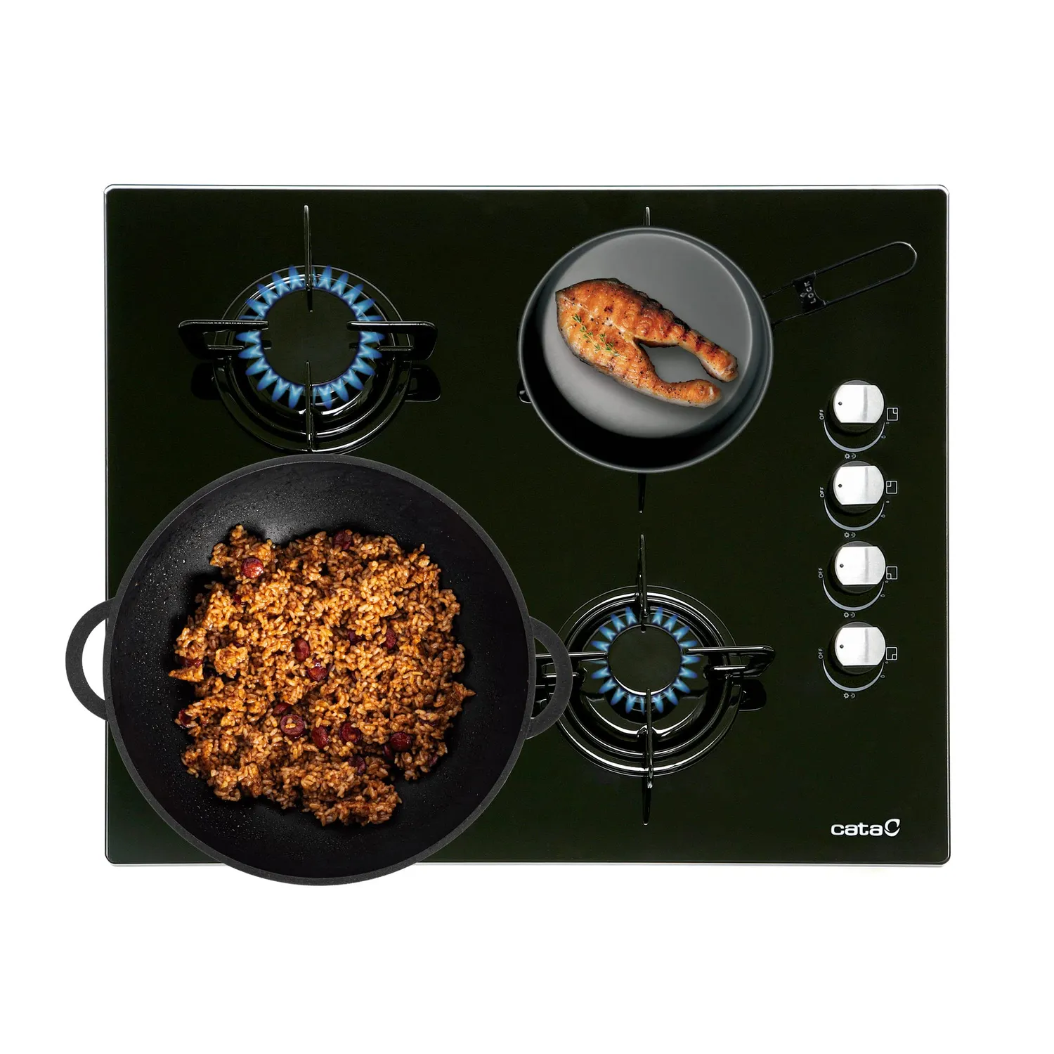 Cata CI 631 BK A/A Gaskochfeld 59 cm 8 kW 4-flammig