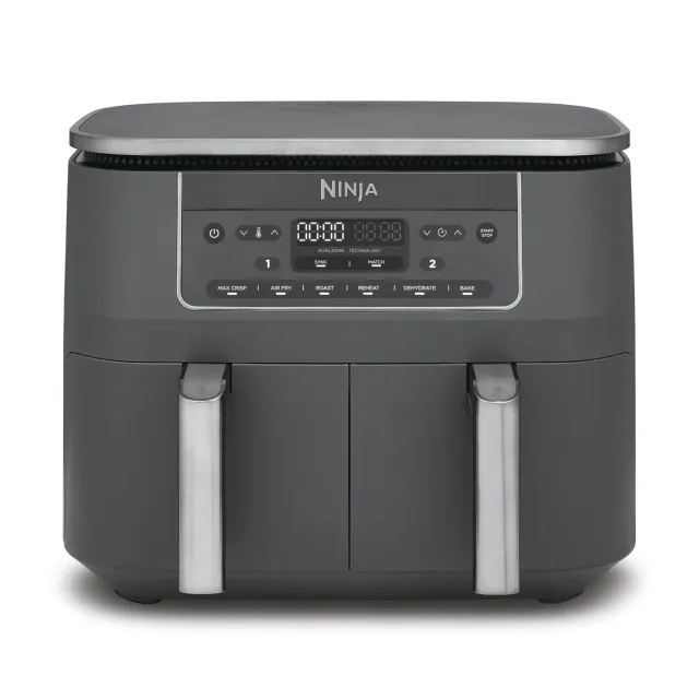Ninja Dual Zone Heißluftfritteuse 7,6 L Metallic Grau