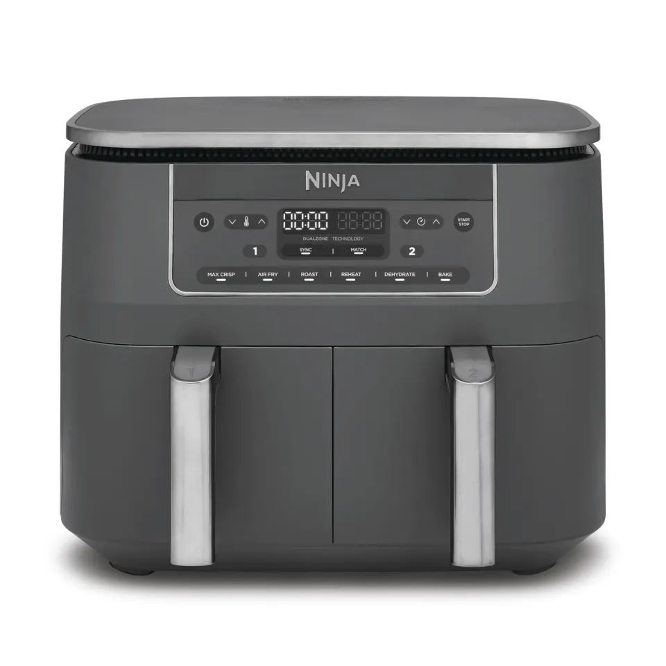Ninja Dual Zone Heißluftfritteuse 7,6 L Metallic Grau
