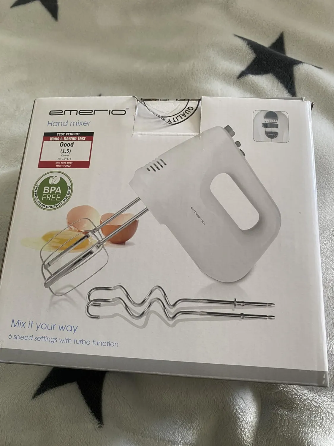 Emerio HM-124178 Handmixer 250W 6-Stufen mit Turbo